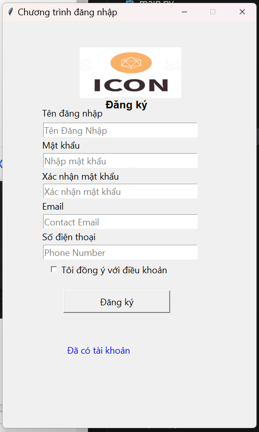 giao diện,code ứng dụng,code python,login form,get login user